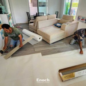 รีวิว YN803 พื้น SPC-การติดตั้ง