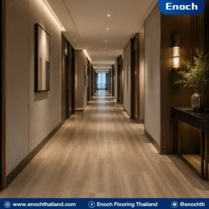 พื้น SPC ห้องพักโรงแรมลายไม้