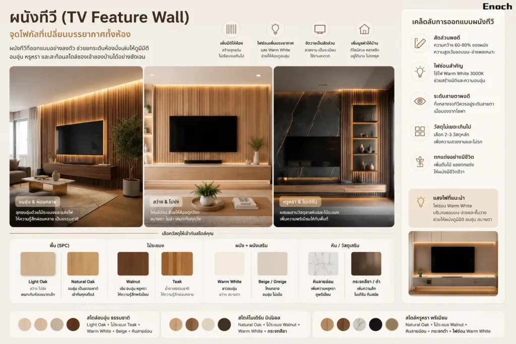 ผนังทีวี TV Feature Wall