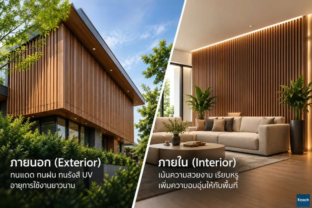 WPC ภายนอกกับ WPC ภายในต่างกันอย่างไร?